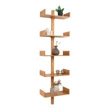 Wandregal >Villa< in Hellbraun, Bambus - 50x180x25cm (BxHxT)