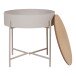 Beistelltisch >Sisco< in Grau, Melamin, MDF, Stål - 40x40x40cm (BxHxT)