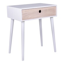 Nachttisch >Parma< in Weiss, Melamin - 32x54,5x45cm...