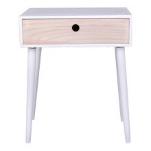 Nachttisch >Parma< in Weiss, Melamin - 32x54,5x45cm (BxHxT)