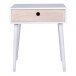 Nachttisch >Parma< in Weiss, Melamin - 32x54,5x45cm (BxHxT)