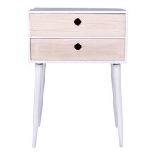 Nachttisch >Rimini< in Weiss, Melamin - 32x65,5x45cm (BxHxT)