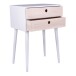 Nachttisch >Rimini< in Weiss, Melamin - 32x65,5x45cm (BxHxT)