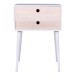 Nachttisch >Rimini< in Weiss, Melamin - 32x65,5x45cm (BxHxT)