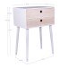 Nachttisch >Rimini< in Weiss, Melamin - 32x65,5x45cm (BxHxT)