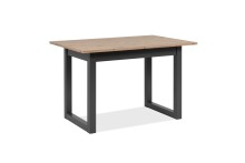 Esstisch >Denver< (auszihbar bis 160cm) Artisan Eiche Dekor / anthrazit - 120(160)x75x80cm (BxHxT)