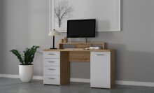 Schreibtisch >Net< in Artisan Eiche und Hellgrau -...
