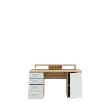 Schreibtisch >Net< in Artisan Eiche und Hellgrau - 145x90,7x60cm (BxHxT)