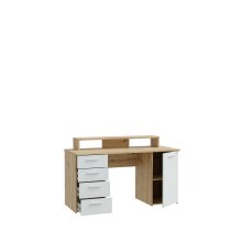 Schreibtisch >Net< in Artisan Eiche und Hellgrau - 145x90,7x60cm (BxHxT)