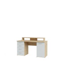 Schreibtisch >Net< in Artisan Eiche und Hellgrau - 145x90,7x60cm (BxHxT)