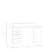 Schreibtisch >Net< in Artisan Eiche und Hellgrau - 145x90,7x60cm (BxHxT)