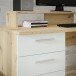 Schreibtisch >Net< in Artisan Eiche und Hellgrau - 145x90,7x60cm (BxHxT)