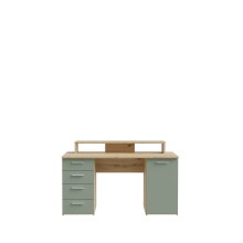 Schreibtisch >Net< in Artisna Eiche und salbei - 145x90,7x60cm (BxHxT)