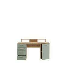 Schreibtisch >Net< in Artisna Eiche und salbei - 145x90,7x60cm (BxHxT)
