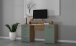 Schreibtisch >Net< in Artisna Eiche und salbei - 145x90,7x60cm (BxHxT)