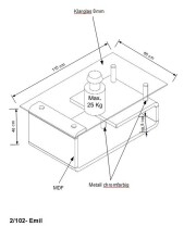 Couchtisch >2/102-23< in Marmor Optik dunkel, Glas - 110x40x65cm (BxHxT)