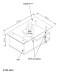 Couchtisch >2/102-23< in Marmor Optik dunkel, Glas - 110x40x65cm (BxHxT)