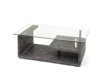 Couchtisch >2/102-30< in Stone Optik, Glas -...