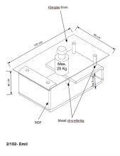 Couchtisch >2/102-30< in Stone Optik, Glas - 110x40x65cm (BxHxT)