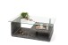 Couchtisch >2/102-30< in Stone Optik, Glas - 110x40x65cm (BxHxT)