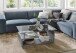 Couchtisch >2/102-30< in Stone Optik, Glas - 110x40x65cm (BxHxT)