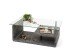 Couchtisch >2/102-30< in Stone Optik, Glas - 110x40x65cm (BxHxT)