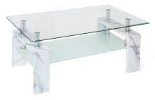 Couchtisch >126/302-19< in Marmor optik, MDF - 100x45x60cm (BxHxT)