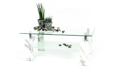 Couchtisch >126/302-19< in Marmor optik, MDF -...