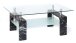 Couchtisch >126/302-23< in Marmoroptik, MDF - 100x45x60cm (BxHxT)