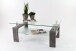 Couchtisch >126/302-30< in Klarglas, Stone - 100x60cm (BxH)