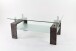 Couchtisch >126/302-30< in Klarglas, Stone - 100x60cm (BxH)