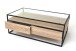 Couchtisch >2073< in Sonoma Eiche, Glas - 110x42cm (BxH)