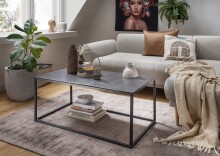 Couchtisch >2117-24< in Aluminium Granit Optik -...