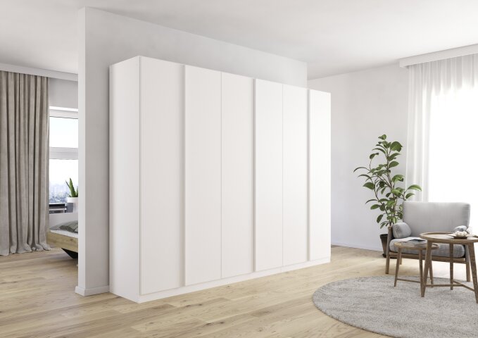 Drehtürenschrank >Modesty< in alpinweiß aus Holzwerkstoff - 271x210x54cm (BxHxT)