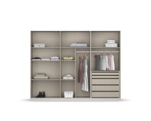 Drehtürenschrank >Monostar< in alpinweiß aus Holzwerkstoff - 271x210x54cm (BxHxT)