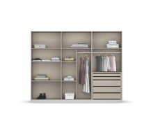 Drehtürenschrank >Monostar< in alpinweiß aus Holzwerkstoff - 271x210x54cm (BxHxT)