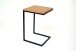 Beistelltisch >3035< in Eiche Massiv, Gestell Metall schwarz - 40x40cm (BxH)