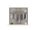Drehtürenschrank >Modesty< in alpinweiß aus Holzwerkstoff - 226x210x54cm (BxHxT)