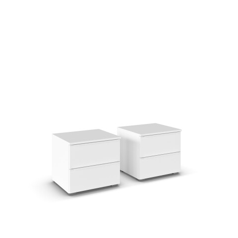 Nachtkommode >Monostar< (2er-Set) in alpinweiß - 47x43x42 (BxHxT)