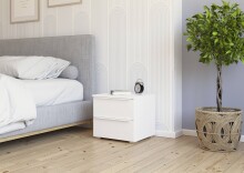 Nachtkommode >Monostar< (2er-Set) in alpinweiß - 47x43x42 (BxHxT)