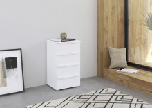 Kommode >Monostar< in alpinweiß aus Holzwerkstoff - 47x81x42cm (BxHxT)