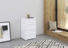 Kommode >Monostar< in alpinweiß aus Holzwerkstoff - 47x81x42cm (BxHxT)