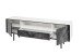 TV-Schrank >8877-11.22< in Weiß/Schiefer - 165x60x34 (BxHxT)