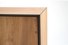TV-Board >8877-79< in Gold Craft Oak, Schiefer - 165x60x34 (BxHxT)