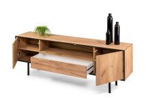 TV-Board >8877-79< in Gold Craft Oak, Schiefer - 165x60x34 (BxHxT)