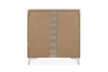 Kommode >Bertrix< in Sandstein / weiß - 88x92x40cm (BxHxT)