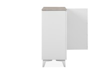 Kommode >Bertrix< in Sandstein / weiß - 88x92x40cm (BxHxT)