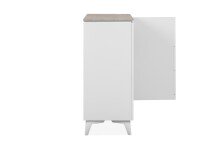 Kommode >Bertrix< in Sandstein / weiß - 88x92x40cm (BxHxT)