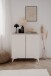 Kommode >Bertrix< in Sandstein / weiß - 88x92x40cm (BxHxT)