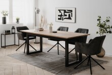 Esstisch >Denver< in Artisan Oak / anthrazit - 200x75x90cm (BxHxT)